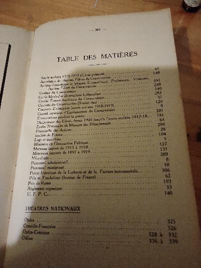 Annuaire Officiel du Conservatoire National de Musique et de Declamation - Front Cover