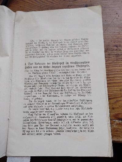 Das Vorkommen der Wasserpest in der Horloff (Provinz Oberhessen)  und Vorschläge zu deren Vertilgung  Aus vorhandenen Akten und eingezogenen Gutachten - Front Cover