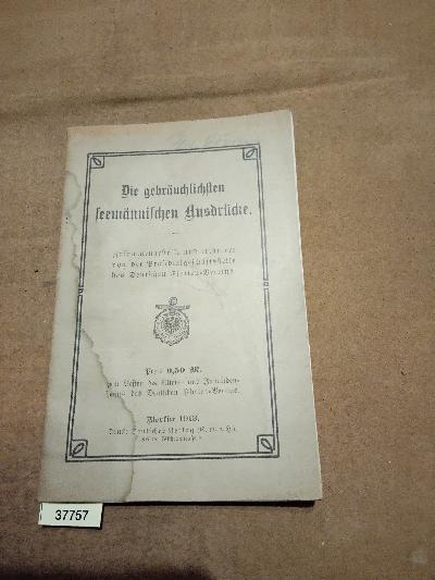 Die gebräuchlichsten seemännischen Ausdrücke - Front Cover