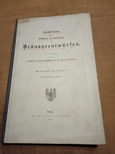 Anweisung für die Aufstellung und Ausführung von Dränageentwürfen - Front Cover