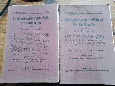 Sudetendeutsche Zeitschrift für Volkskunde  Heft 4 - 6 - Front Cover