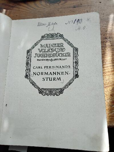 Carl Ferdinands Normannensturm  Eine Eifelgeschichte aus alter Zeit - Front Cover