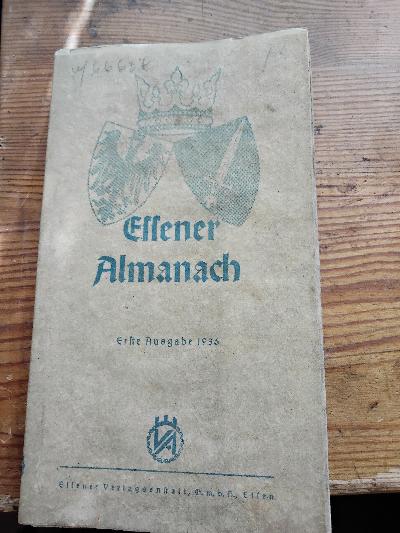 Essener Almanach  Erste Ausgabe 1936 - Front Cover