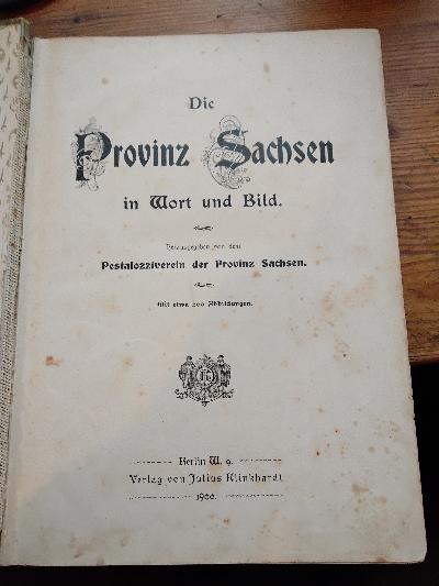 Die Provinz Sachsen in Wort und Bild - Front Cover
