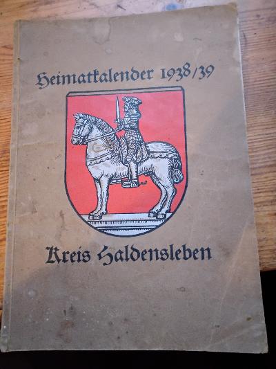 Heimatkalender für den Kreis Haldensleben  1938/39 - Front Cover