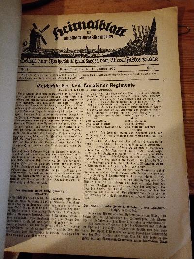 Heimatblatt für das Land um obere Aller und Ohre  Jahrgang 1935 - Front Cover