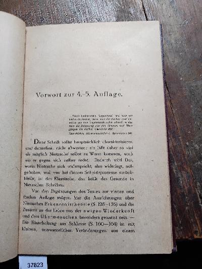 Friedrich Nietzsche Der Künstler und der Denker  - Front Cover