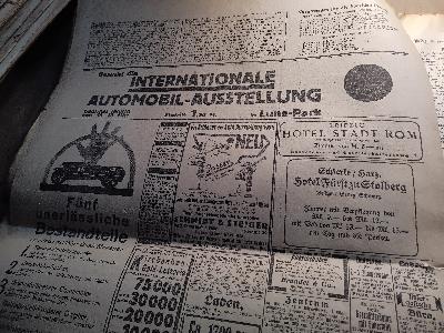 Sportblatt zum Berliner Tageblatt  Deutsche Automobilasusstellung 1925 - Front Cover