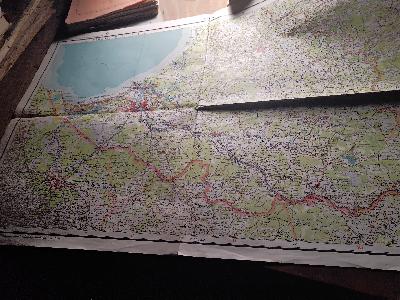 Alte Karte von Riga und Umgebung (Karte Nr. 5 der des Kartenalbums  