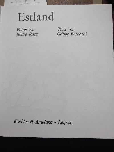 Estland - Front Cover
