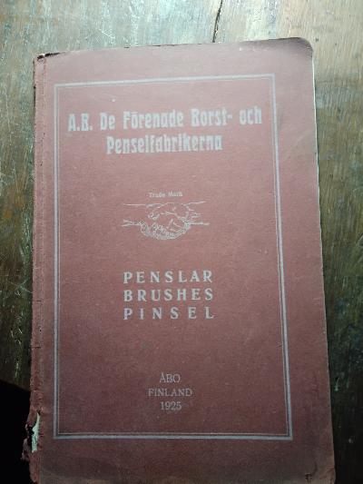 A.B. De Förenade Borst- och Penselfabriken  Penslar  Brushes  Pinsel - Front Cover