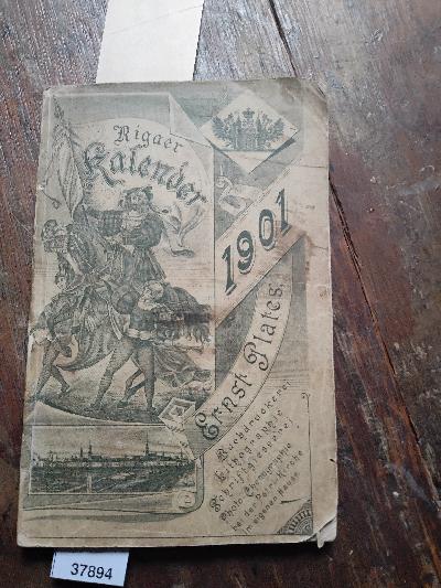 Rigaer+Kalender+auf+das+Jahr+1901