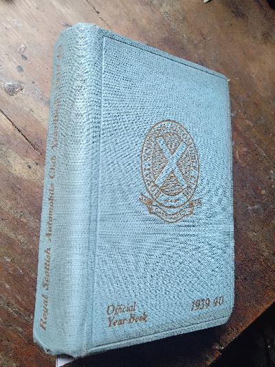 The Royal Scottish Automobile Club Year Book  1939 - 40 - Front Cover