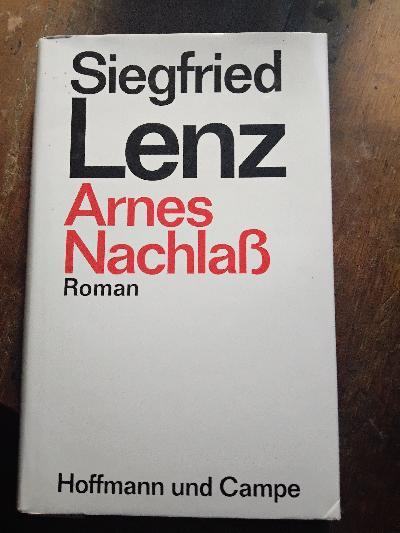 Arnes Nachlass  Roman - Front Cover
