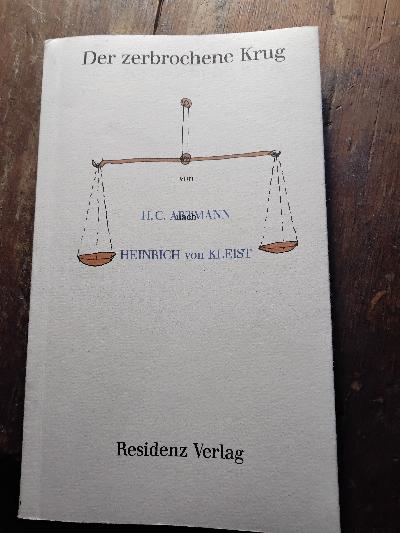 Der zerbrochene Krug von H.C. Artmann nach Heinrich von Kleist - Front Cover