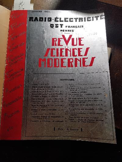 Radioelectricite Et Qst Francais Reunis   Janvier 1931 - Mai 1931 5 Hefte - Front Cover