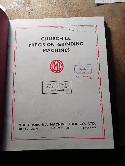Churchill Precision Grinding Machines - Front Cover