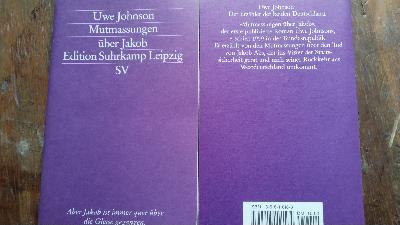 Mutmassungen über Jakob - Front Cover