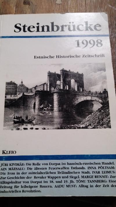 Steinbrücke  1998  Estnische Historische Zeitschrift - Front Cover