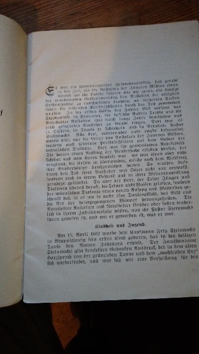 Pastor Johannes Steinwachs  Vorsteher der Neinstedter Anstalten von 1899 bis 1923 - Front Cover
