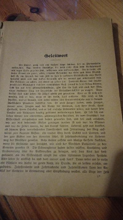 Kometen  Wissenschaft und Aberglaube - Front Cover