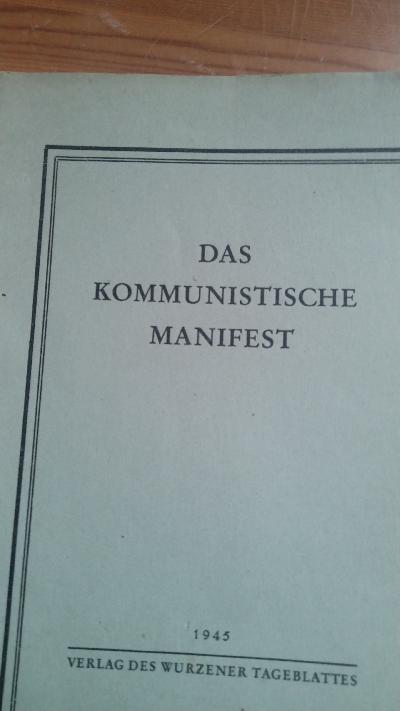 Das Kommunistische Manifest - Front Cover