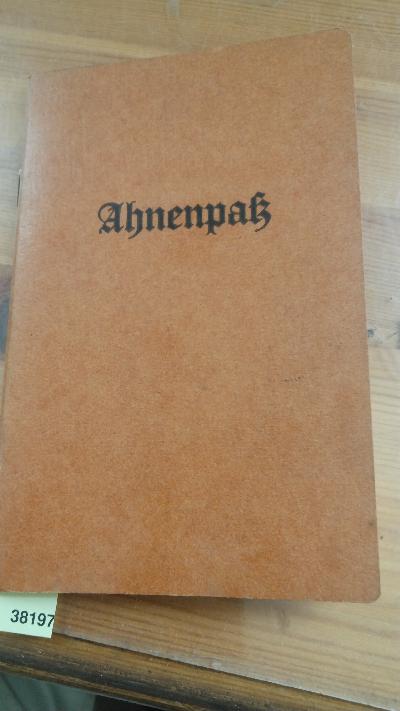 Ahnenpass - Front Cover