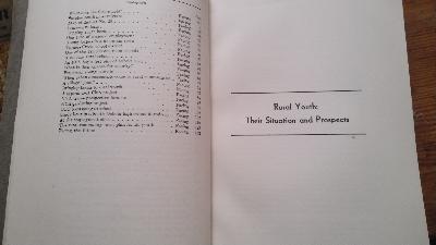 Rural Youth  Their situation and prospects - Front Cover