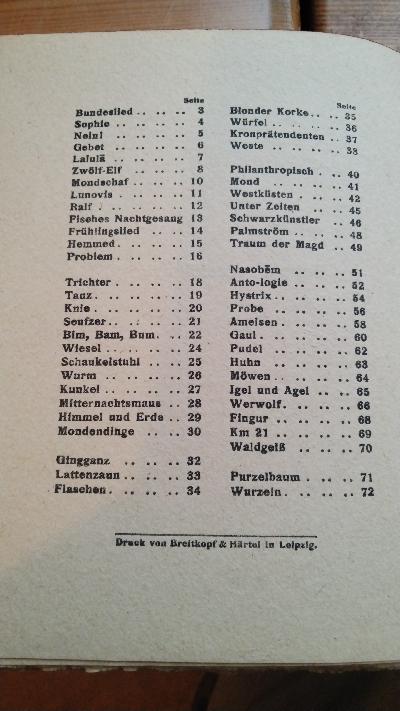 Galgenlieder nebst dem Gingganz - Front Cover