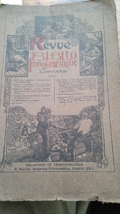 Revue Biblio - Iconographique  Nr. 8  - Front Cover