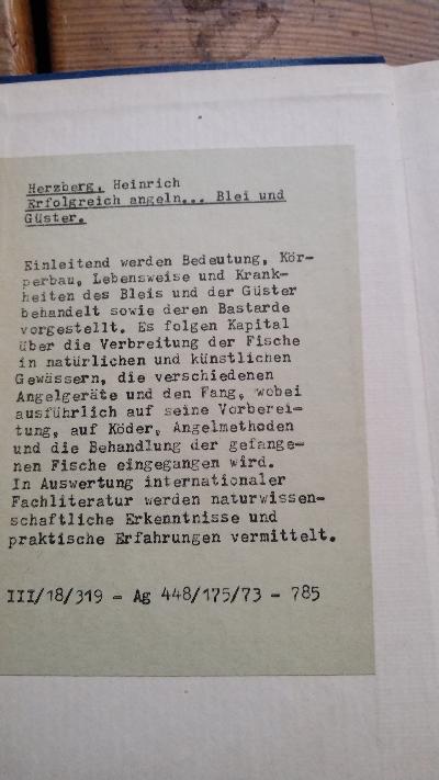 Blei und Güster - Front Cover