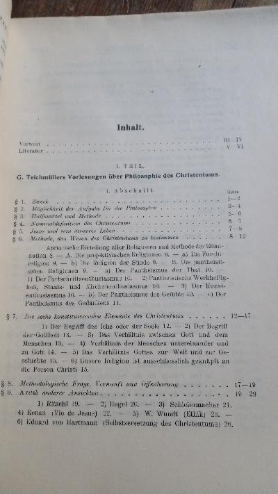 G. Teichmüllers  Philosophie des Christentums - Front Cover