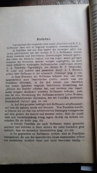 Puschkin und Hoffmann   Vergleichende historische und Literaturforschung   Mit einem Deutschen Referat:  Puschkin und E.T.A. Hoffmann  von S. v. Stein - Front Cover