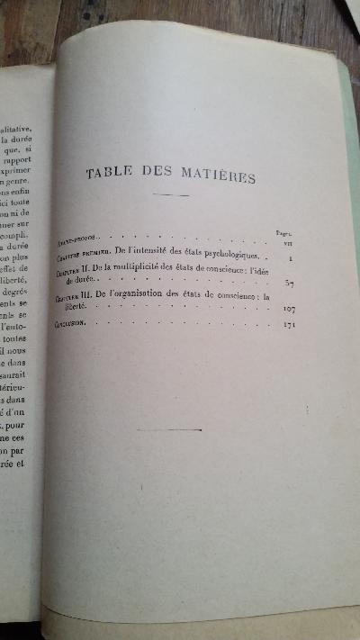 Essai sur les Donnees Immediates de la Conscience - Front Cover