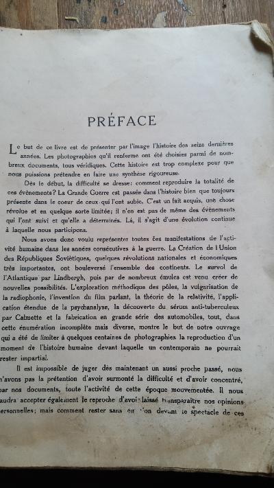 1914 - 1930  Seize Annees Histoire en 700 Photographies - Front Cover