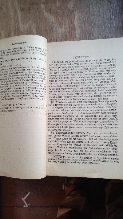 Wahrscheinlichkeitsrechnung 1. Grundlagen  2. Anwendungen  (2 Bände) - Front Cover