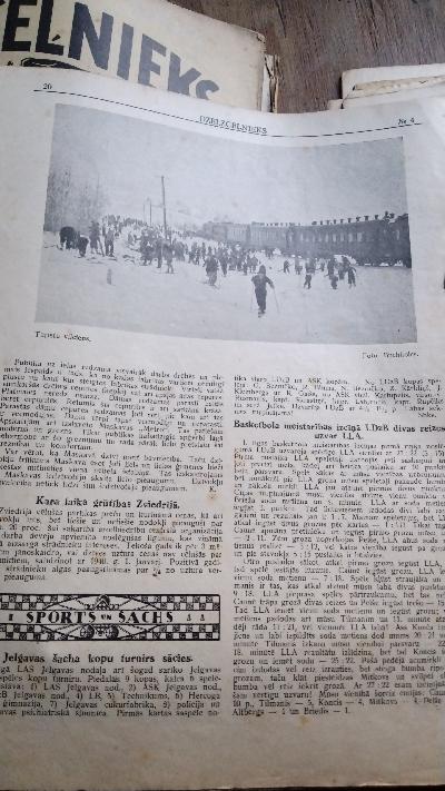 Dzelzscelnieks  (Eisenbahnarbeiter, eine lettische Zeitschrift über Eisenbahnbau und -betrieb in Lettland)  Nr. 16 und 22,23 1928; Nr. 14 1939 und Nr 1- 7 1940 - Front Cover