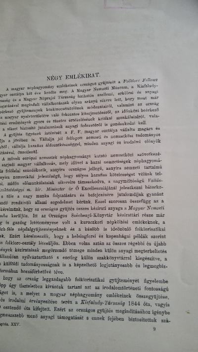 Ethnographia  a Magyar Neprajzi Tarsasag ertesitöje  3. füzet - Front Cover