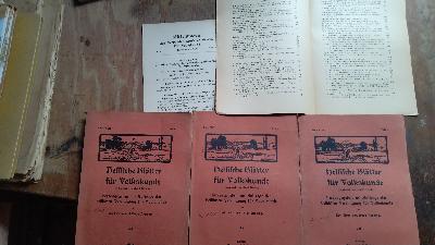 Hessische Blätter für Volkskunde  Band VIII - Front Cover