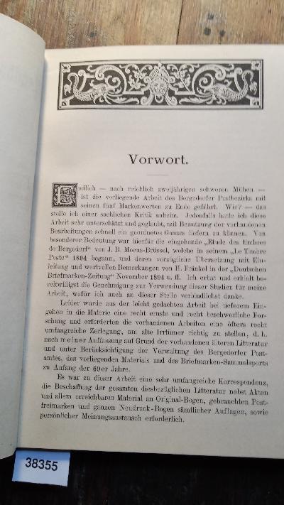  Permanentes Handbuch der Postfreimarkenkunde mit Lichtdrucktafeln (und vierteljährigen Nachträgen) , gleichzeitig Beibuch zum Permanent-Sammelwerk in losen Blättern. Ausführliche Abhandlungen über Postfreimarken mit besonderer Berücksichtigung der Herstellungsweise, Auflagehöhen, Echtheitsmerkmale, Probedrucke, Neudrucke, Markenfälschungen, Entwertungen und deren Fälschungen.  Erster Teil  Deutsche Staaten Abschnitt IV: Bergedorf - Front Cover