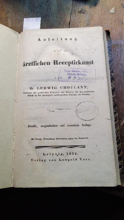 Anleitung zur ärztlichen Receptirkunst - Front Cover