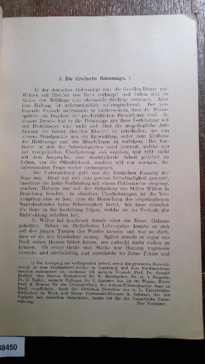 Programm zum XXI. Jahres - Berichte des niederösterreichischen Landes - Real - Ober - Gymnasium Horn    Zur Geschichte der Heimesage - Front Cover