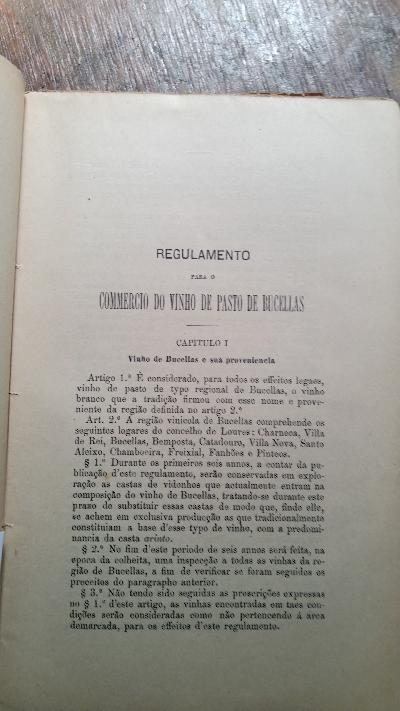 Regulamento para o Commercio do Vinho de Pasto de Bucellas - Front Cover