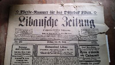 Libausche Zeitung  Werbe - Nummer für das Ostseebad Libau - Front Cover