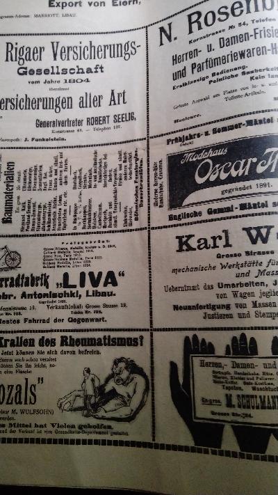 Libausche Zeitung  Werbe - Nummer für das Ostseebad Libau - Front Cover