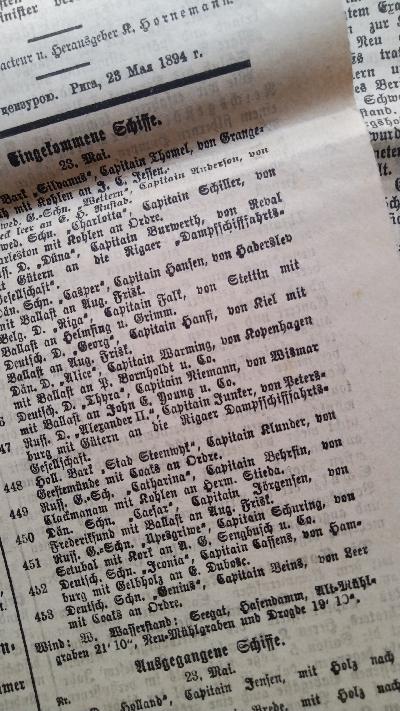 Düna - Zeitung  Siebenter Jahrgang Nr. 114 und 184 - Front Cover