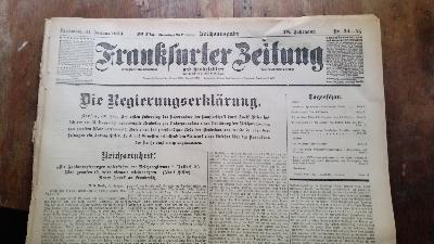 Frankfurter Zeitung  Nr. 54/55 des 78. Jahrgangs - Front Cover