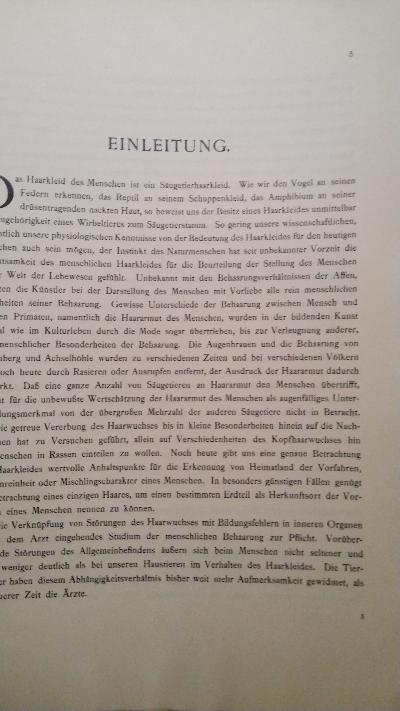 Beiträge zur Naturgeschichte des Menschen  Ein Beitrag zur Physiologie der Behaarung  Lieferung I Das Wollhaarkleid des Menschen, Lieferung II Das Dauerhaarkleid des Menschen,  Lieferung III Geschlechtws- und Rassenunterschiede der Behaarung Haaranomalien und Haarparasiten, Lieferung IV Entwicklung, Bau und Enststehung der Haare Literatur über Behaarung - Front Cover