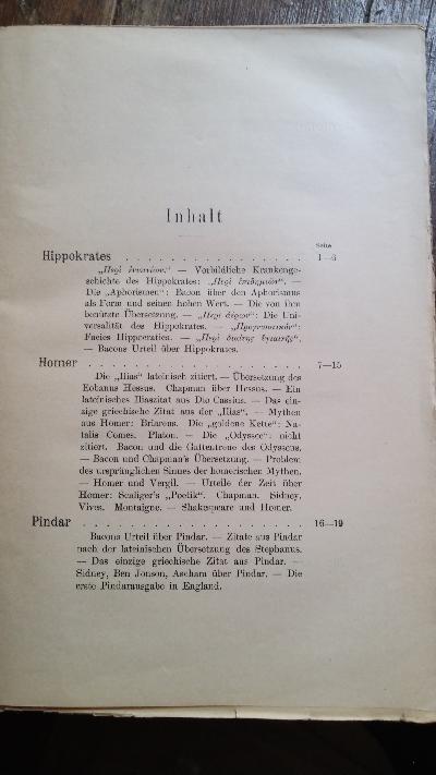 Francis Bacon und seine Quellen  Zweiter Band  Griechische Autoren und römische Dichter - Front Cover