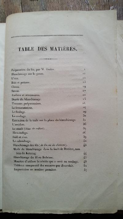Blanchissage des Toiles et de la Culture du Lin - Front Cover